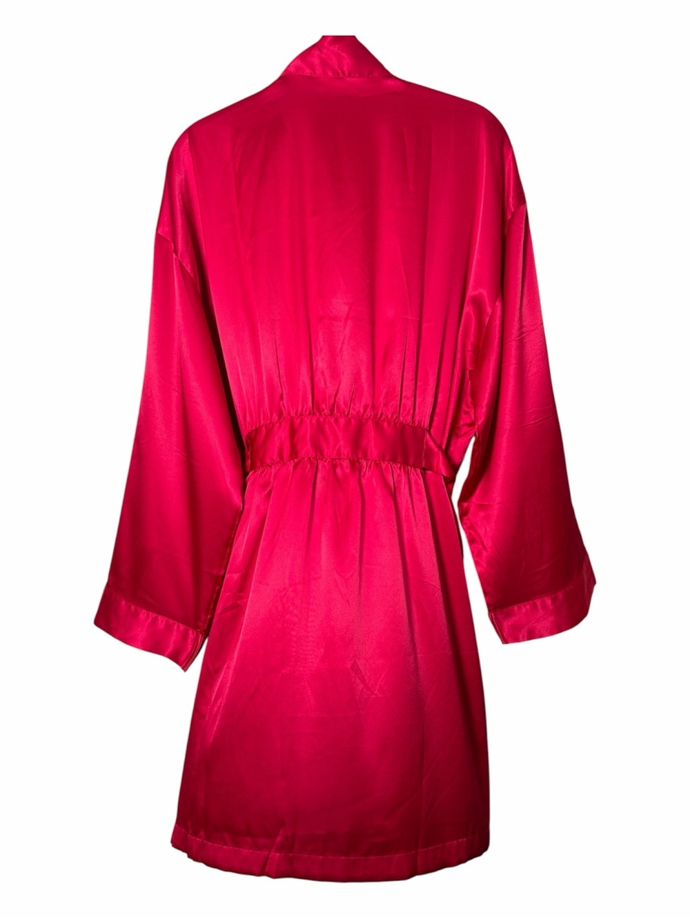 Victorias Secret 2002 Red Satin Robe With Belt Size Medium - Picture 2 of 6